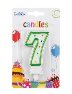 Candela di compleanno di lusso numero 7 - di alta qualità, ideale per carnevale, feste a tema ed eventi speciali.